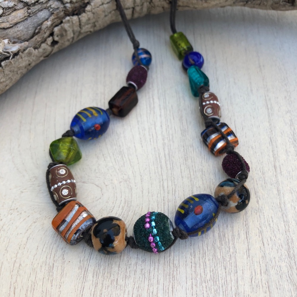 Artisan Glass Beaded Necklace